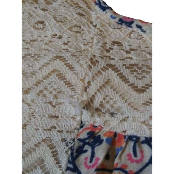 Allison Brittney Boho Floral Print Midi Dress Tunic Women's Size Medium - Picture 11 of 15